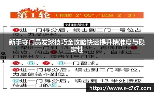 新手守门员发球技巧全攻略快速提升精准度与稳定性